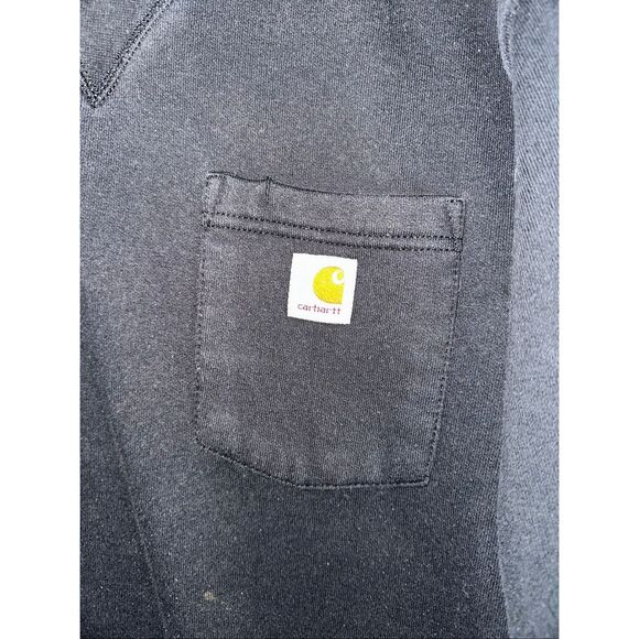 Carhartt Loose Fit Midweight Black Crewneck Pocket Sweatshirt Men’s Small - Picture 4 of 9